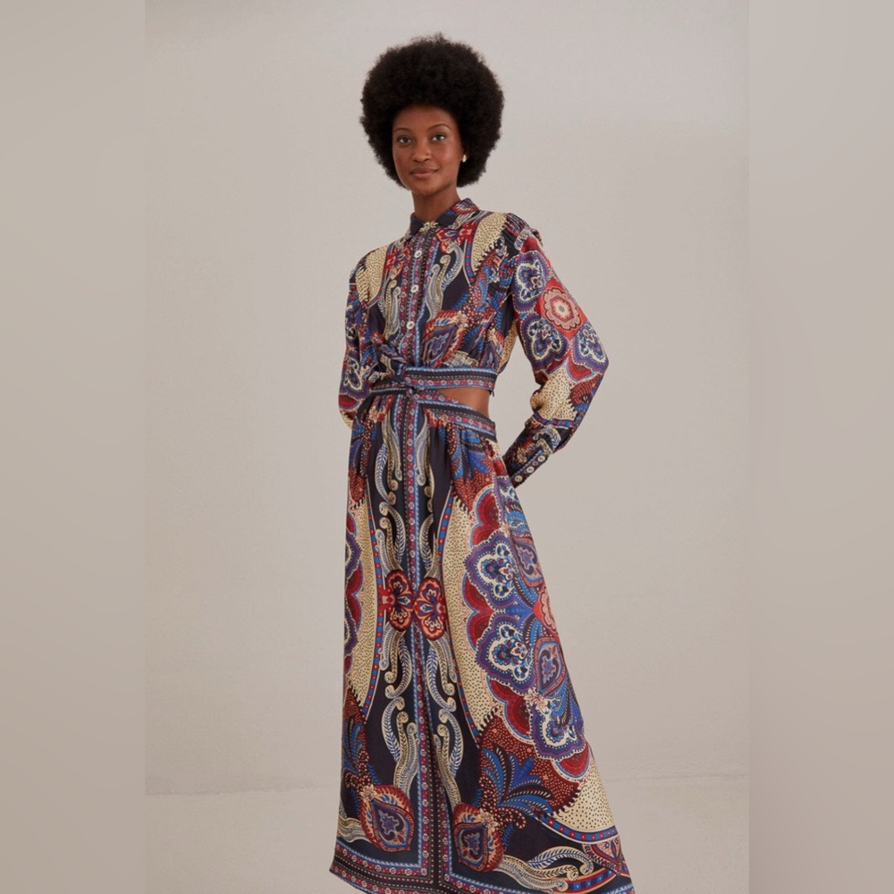 FARM Rio Multicolor Paisley Maxi Dress